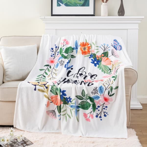 OBOSOE Årsminda/födelsedagsgåva till mamma från dotter/son – "Jag älskar dig mamma" tröja. Supermjuk flanelltröja – soffa/säng. 50×60 tum