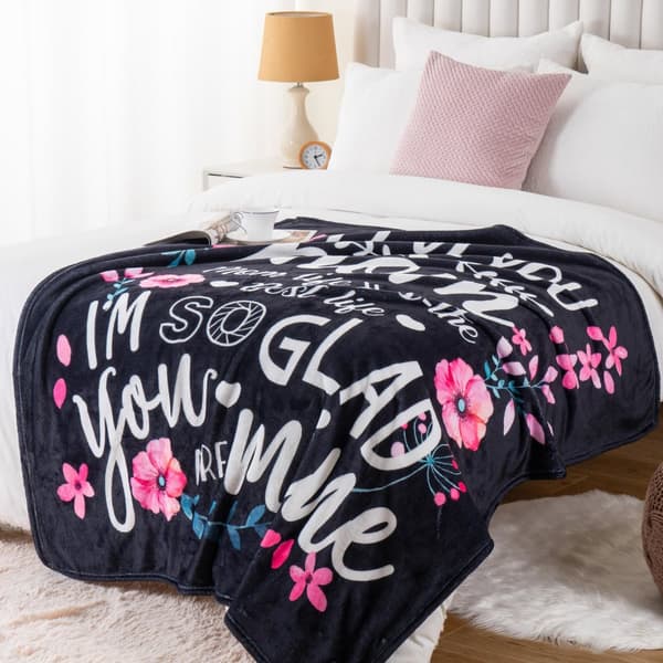 OBOSOE Fødselsdagsgave til mor fra datter/søn – Mor sweater. Super blød sort flannel sweater – seng/sofa. 50×60 tommer