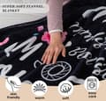 Miniatyrbillede 5 af 9: OBOSOE Fødselsdagsgave til mor fra datter/søn – Mor sweater. Super blød sort flannel sweater – seng/sofa. 50×60 tommer