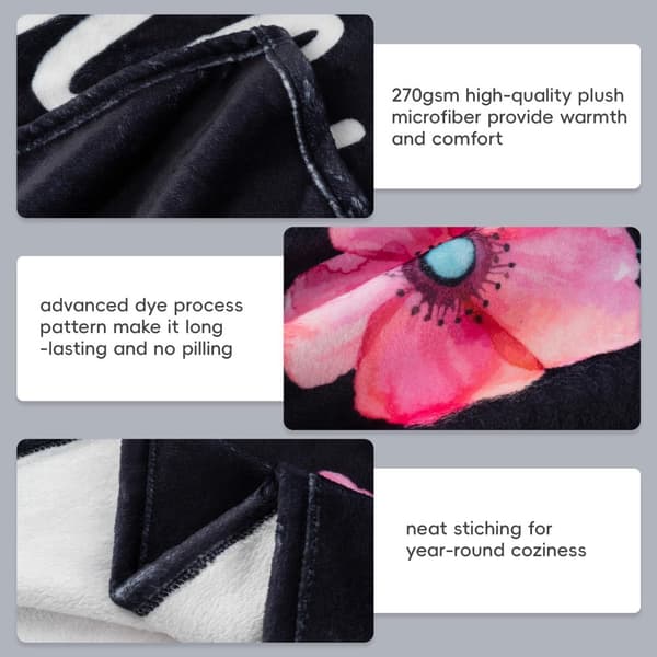 OBOSOE Fødselsdagsgave til mor fra datter/søn – Mor sweater. Super blød sort flannel sweater – seng/sofa. 50×60 tommer