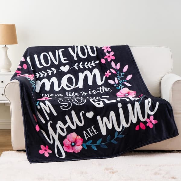 OBOSOE Fødselsdagsgave til mor fra datter/søn – Mor sweater. Super blød sort flannel sweater – seng/sofa. 50×60 tommer