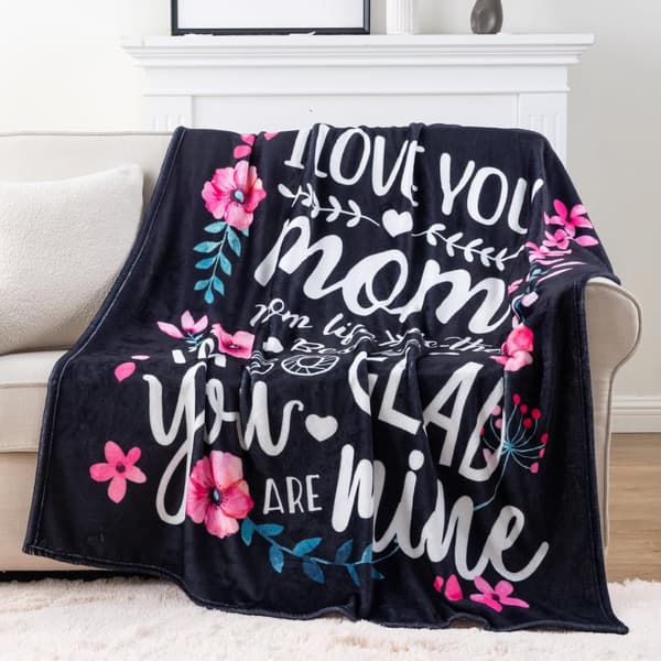 OBOSOE Fødselsdagsgave til mor fra datter/søn – Mor sweater. Super blød sort flannel sweater – seng/sofa. 50×60 tommer