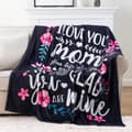 Miniatyrbillede 2 af 9: OBOSOE Fødselsdagsgave til mor fra datter/søn – Mor sweater. Super blød sort flannel sweater – seng/sofa. 50×60 tommer