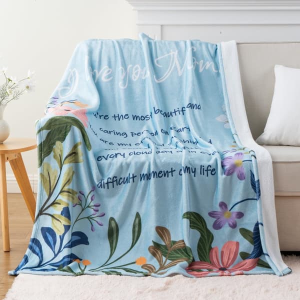 OBOSOE Unikke jubilæums-/fødselsdagsgaver til mor fra datter/søn – Mor sweater. Mors dag/julegave – Super sofa flannel sweater lyseblå. Sofa/seng.