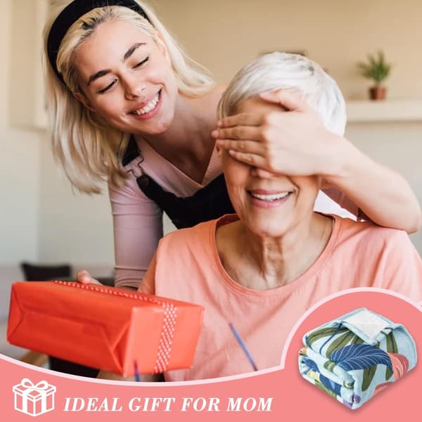 OBOSOE Unikke jubilæums-/fødselsdagsgaver til mor fra datter/søn – Mor sweater. Mors dag/julegave – Super sofa flannel sweater lyseblå. Sofa/seng.