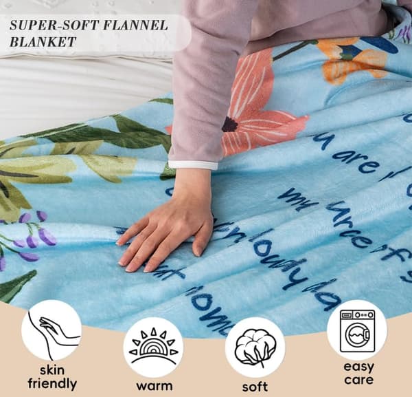 OBOSOE Unikke jubilæums-/fødselsdagsgaver til mor fra datter/søn – Mor sweater. Mors dag/julegave – Super sofa flannel sweater lyseblå. Sofa/seng.