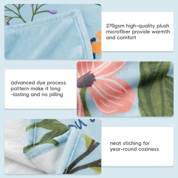 OBOSOE Unikke jubilæums-/fødselsdagsgaver til mor fra datter/søn – Mor sweater. Mors dag/julegave – Super sofa flannel sweater lyseblå. Sofa/seng.
