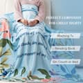Miniatyrbillede 9 af 9: OBOSOE Unikke jubilæums-/fødselsdagsgaver til mor fra datter/søn – Mor sweater. Mors dag/julegave – Super sofa flannel sweater lyseblå. Sofa/seng.