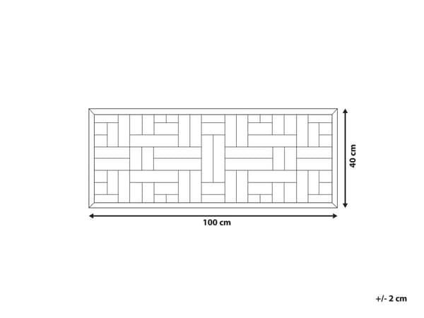 Seinäkoriste vaalea tiikki puu 100 x 40 cm musta kehys ripustuskoukut suorakulmainen rustiikkinen