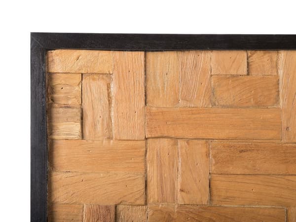 Vægdekoration Lyst Træ Teak 40 x 100 cm Rektangulær Rustik