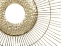 Miniatyrbillede 5 af 6: Vægdekoration Sol Guld Metal 50 x 50 cm Firkantet Indrammet Solstråler Glamourøs Stil Art Deco med Ophængsbeslag