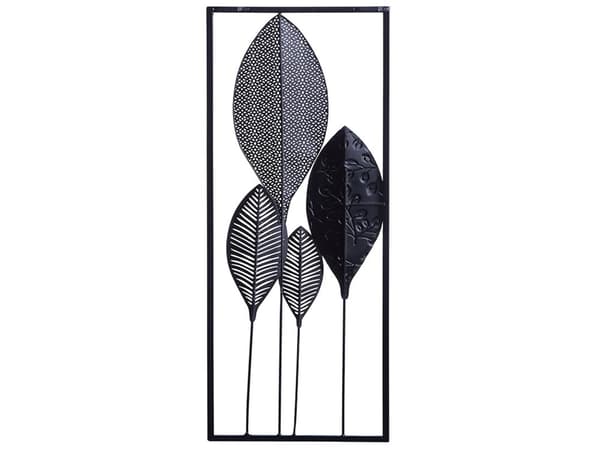 Vægdekoration Blad Multifarvet Metal Vægkunst Moderne Stil