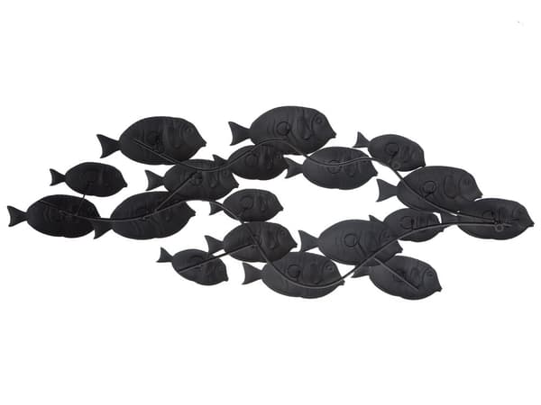 Vægdekoration Flerfarvet Metal 47 x 123 cm Moderne Flok af Fisk Eklektisk Vægpynt til Soveværelse Ting til Væggen Stue Indretning Tilbehør