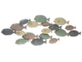 Miniatyrbillede 1 af 5: Vægdekoration Flerfarvet Metal 47 x 123 cm Moderne Flok af Fisk Eklektisk Vægpynt til Soveværelse Ting til Væggen Stue Indretning Tilbehør