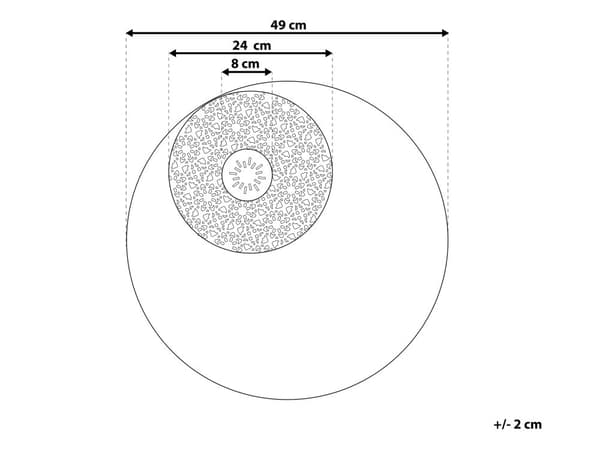 Seinäkoriste monivärinen metalli ⌀ 49 cm koukuilla pyöreä itämainen moderni glamour