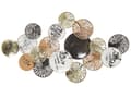 Miniatyrbillede 1 af 5: Vægdekoration Kobber og Guld Metal Rund 50 cm Industriel Runde Cirkel Formede Moderne Stue Soveværelse Accentstykke