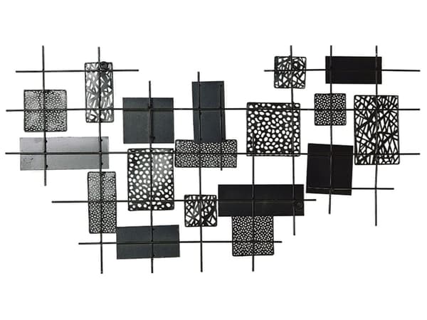 Seinäkoriste kulta metalli 90 x 50 cm geometrinen kuvio moderni tyyli