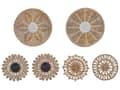 Miniatyrbillede 1 af 11: Vægdekoration Beige Naturligt Søgræs Multifarvet Håndvævet Cirkulære Runde Skiver Vægpynt Stuen til over Sofa Indretning Soveværelse Design