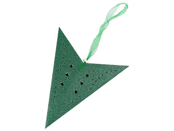 Stjerner Grøn Papir Kobber 45 cm Dekorativ Moderne Hænge Pendel Kæmpe 3D Julestjerne med Lys Tilbehør over Juletræet