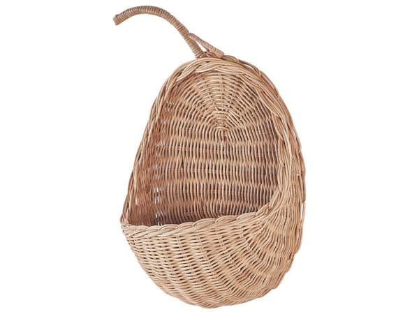 Seinäkoriste luonnonväri 24 x 40 x 15 cm rottinki omena lastenhuone boho