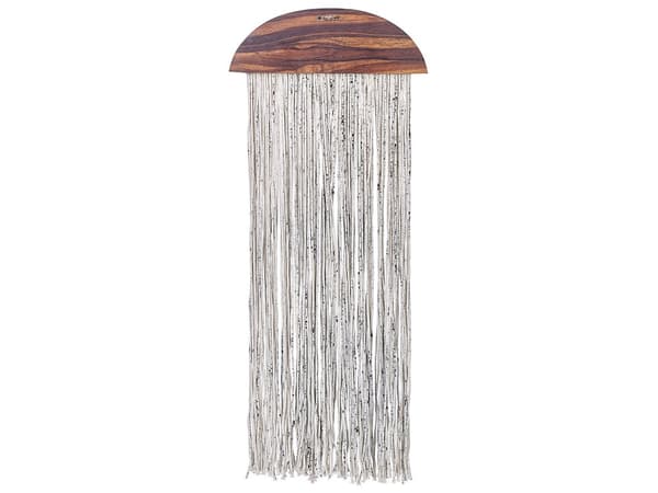 Væghængende dekoration Mørkt træ Hvid poppeltræ Bomuld 37 x 4 x 92 cm Kunst Accent Industriel Stykke