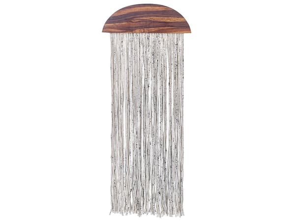 Væghængende dekoration Mørkt træ Hvid poppeltræ Bomuld 37 x 4 x 92 cm Kunst Accent Industriel Stykke