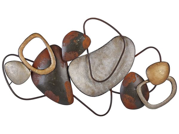Seinäkoriste ruskea 88 x 50 cm rauta abstrakti ripustuskoukut glamour retro