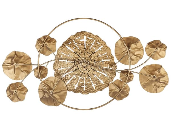 Vægindretning Guld Metal Skulptur Geometrisk Vægkunst Abstrakt Glamourøs Moderne Tilbehør