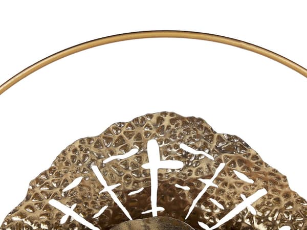 Vægindretning Guld Metal Skulptur Geometrisk Vægkunst Abstrakt Glamourøs Moderne Tilbehør