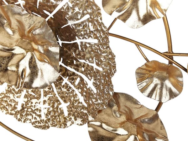 Vægindretning Guld Metal Skulptur Geometrisk Vægkunst Abstrakt Glamourøs Moderne Tilbehør