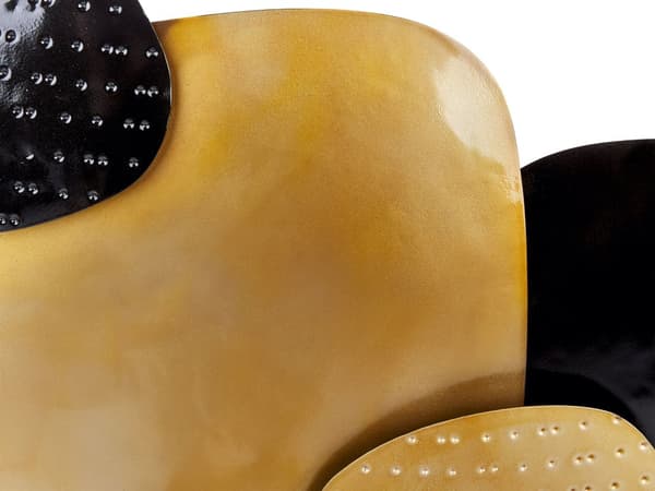 Vægdekoration Sort og guld Jern Metal Skulptur Geometrisk Vægkunst Abstrakt Glam Moderne Tilbehør