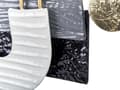 Pikkukuva 5 / 5: Seinäkoriste musta kulta 86 x 55 cm rauta abstrakti geometrinen ripustuskoukut glamour retro