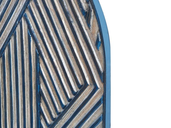 Vægindretning Vindueformet Mørkeblå MDF Udskåret Mønster Moderne Minimalistisk