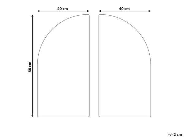 Seinäkoriste sininen beige 40 x 80 cm MDF-levy 2 kpl geometrinen kuviointi moderni