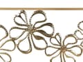 Miniatyrbillede 5 af 5: Vægdekoration Guld Metal 31 x 90 cm Rektangulær Vægpynt til Stuen Dekor til Soveværelse Design Dekoration til Væg Blomster