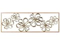 Miniatyrbillede 1 af 5: Vægdekoration Guld Metal 31 x 90 cm Rektangulær Vægpynt til Stuen Dekor til Soveværelse Design Dekoration til Væg Blomster
