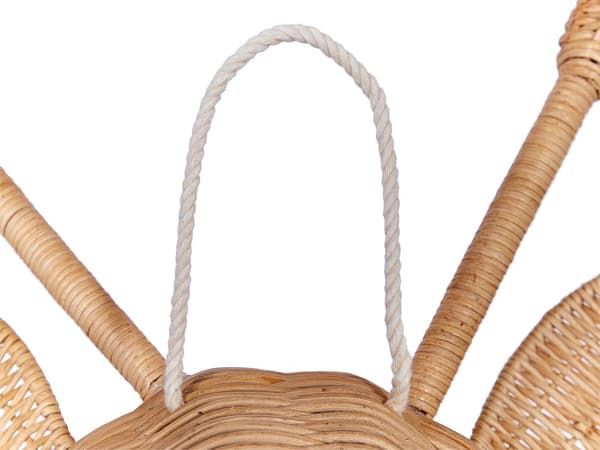 Giraf Trofæ Vægdekoration Rattan 83 x 56 cm Jagttrofæ Vægpynt Dyretrofæ til Væg Børneværelse Vægtrofæ Trofæ Legetøj til Børn