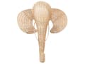 Miniatyrbillede 1 af 6: Elefant Trofæ Vægdekoration Rattan 83 x 75 cm Jagttrofæ Vægpynt Dyretrofæ til Væg Børneværelse Vægtrofæ Trofæ Legetøj til Børn