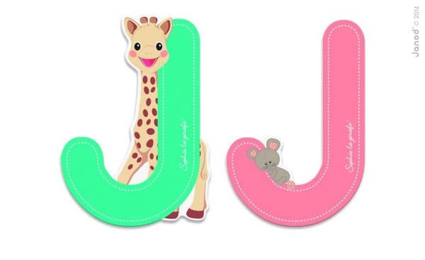 Janod - Bokstaven J Sophie the Giraffe - JURATOYS