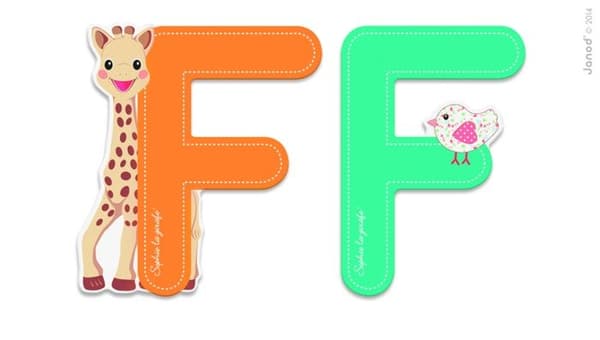 Janod - Bokstaven F Sophie the Giraffe - JURATOYS