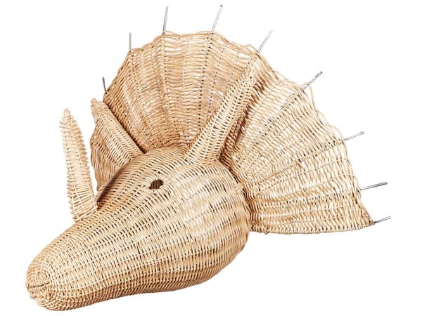 Dyrehoved Vægdekoration Lys Rattan Dinosaurhoved Børneværelse Legetøj Dekoration Tilbehør