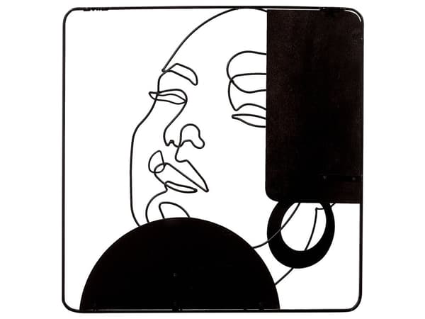 Vægdekoration brun jern MDF 50 x 50 cm tilbehør minimalistisk håndlavet stue opholdsrum