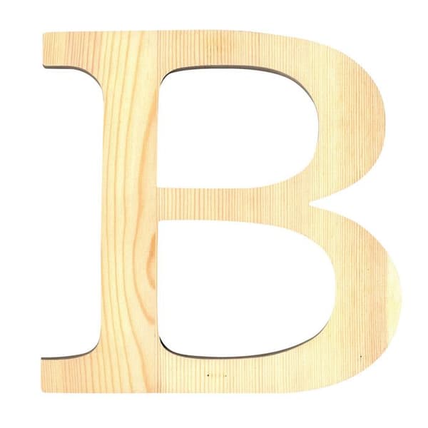 Bokstav B i trä 11,5 cm