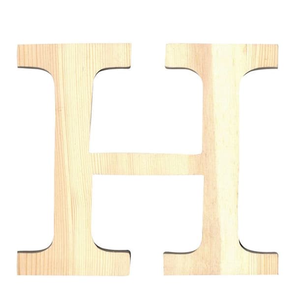 Träbokstav 11,5cm Bokstav H