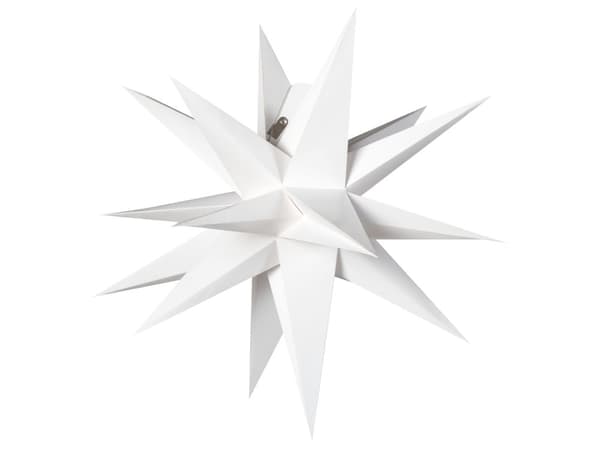 Stjerne Off White Papir Dekorativ Moderne Hænge Pendel Kæmpe 3D Julestjerne med Lys Tilbehør over Juletræet