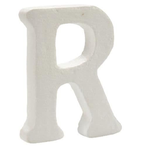 Pincello dekorationsbokstav R 12,5 x 2 x 15 cm polystyren vit