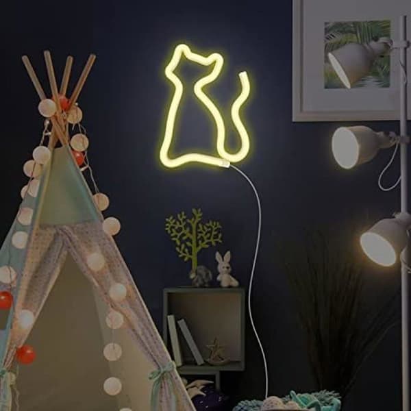 Väggdekoration - FOREVER - LED Neonlampa Kiss - USB-strömförsörjning - 3 AA-batterier - Modern design