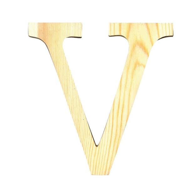 Träbokstav 11,5 cm Bokstav V