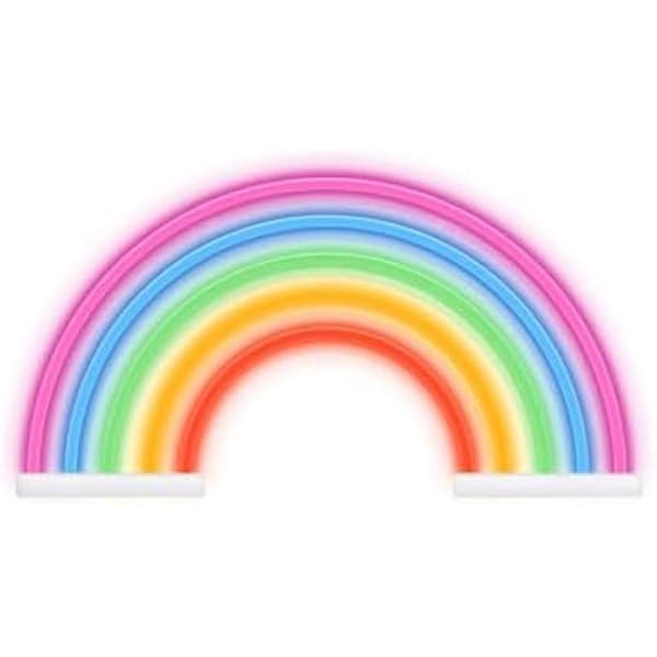 Väggdekoration - FOREVER - Neon LED-ljus Regnbåge - 5 färger - Rep resistant - Blandat
