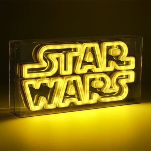 Star Wars LED neonljusskylt - Paladone - Väggmonterbar eller fristående - Gul - Väggdekoration